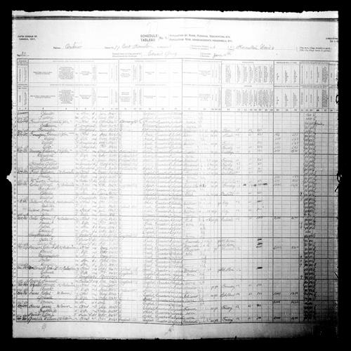Digitized page of Census of Canada, 1911, Page number 30, for Lester Pearson