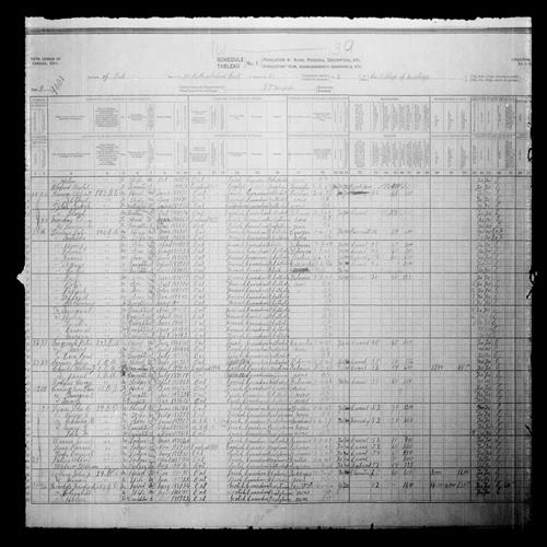 Digitized page of Census of Canada, 1911, Page number 3, for Fredrich Fowlds