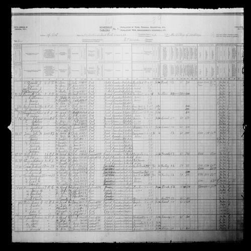 Digitized page of Census of Canada, 1911, Page number 4, for Donold G Fowlds