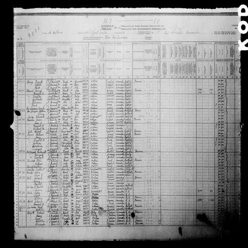 Digitized page of Census of Canada, 1911, Page number 3, for Harold A Innes