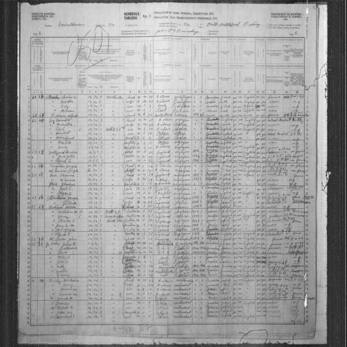 Digitized page of Census of the Prairie Provinces, 1916, Page number 6, for Robert R Berley