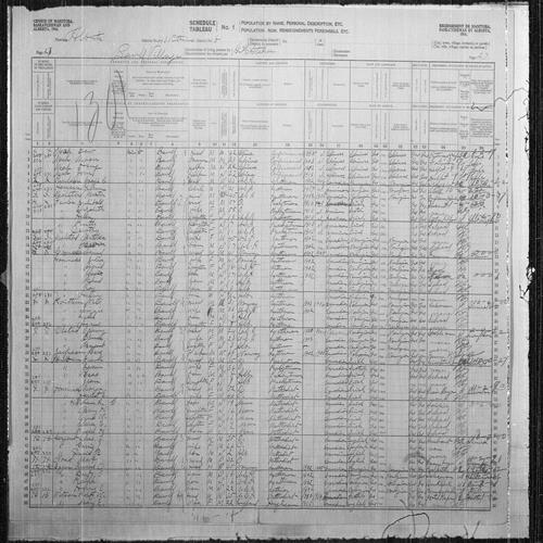 Digitized page of Census of the Prairie Provinces, 1916, Page number 27, for Karenus O Eggen