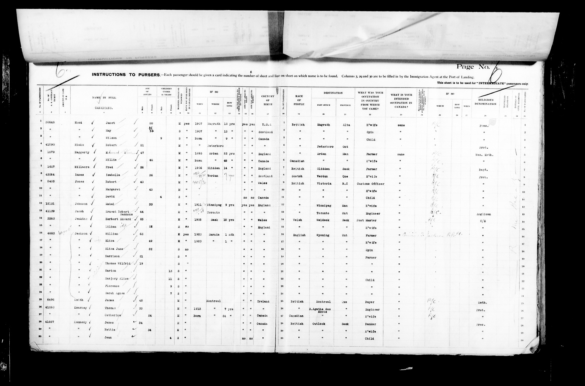 Digitized page of Passenger Lists for Image No.: CANIMM1913PLIST_2000908421-00403