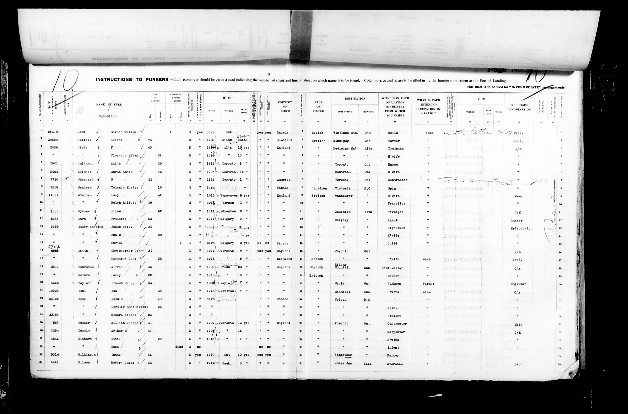 Page numérisé de Passenger Lists pour l'image numéro: CANIMM1913PLIST_2000908421-00407