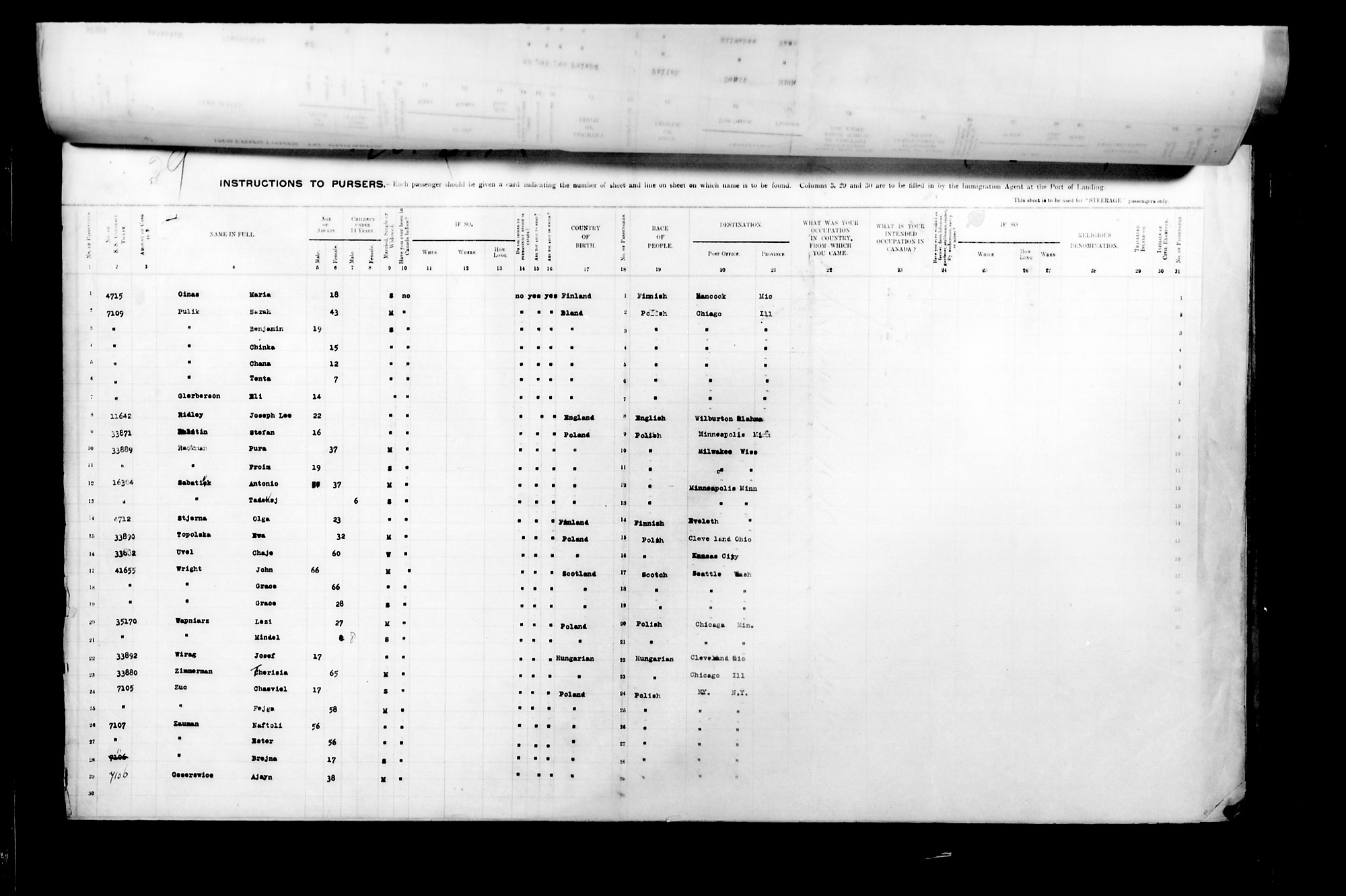 Digitized page of Passenger Lists for Image No.: CANIMM1913PLIST_2000908421-00444