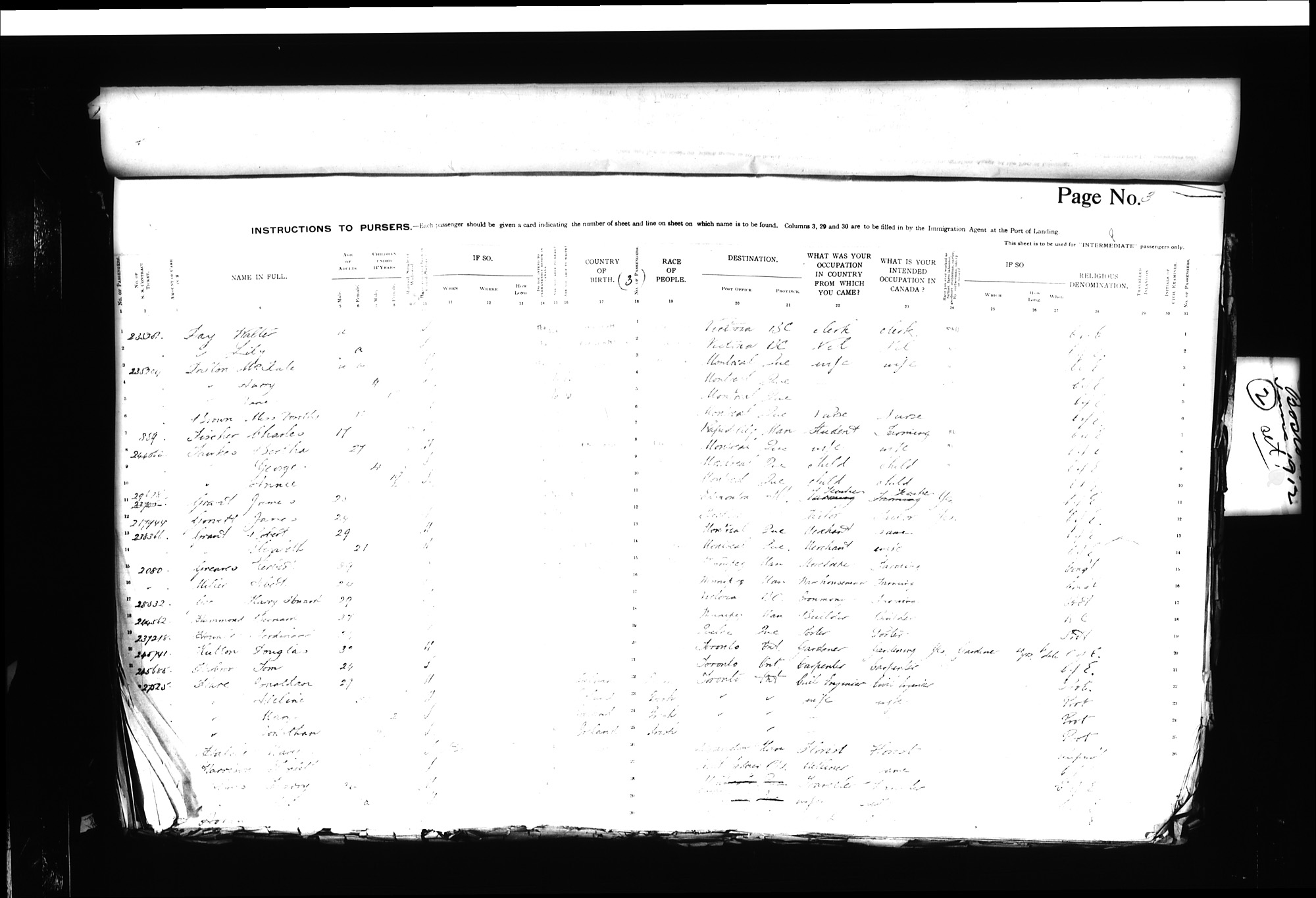 Digitized page of Passenger Lists for Image No.: CANIMM1913PLIST_0000406960-00138