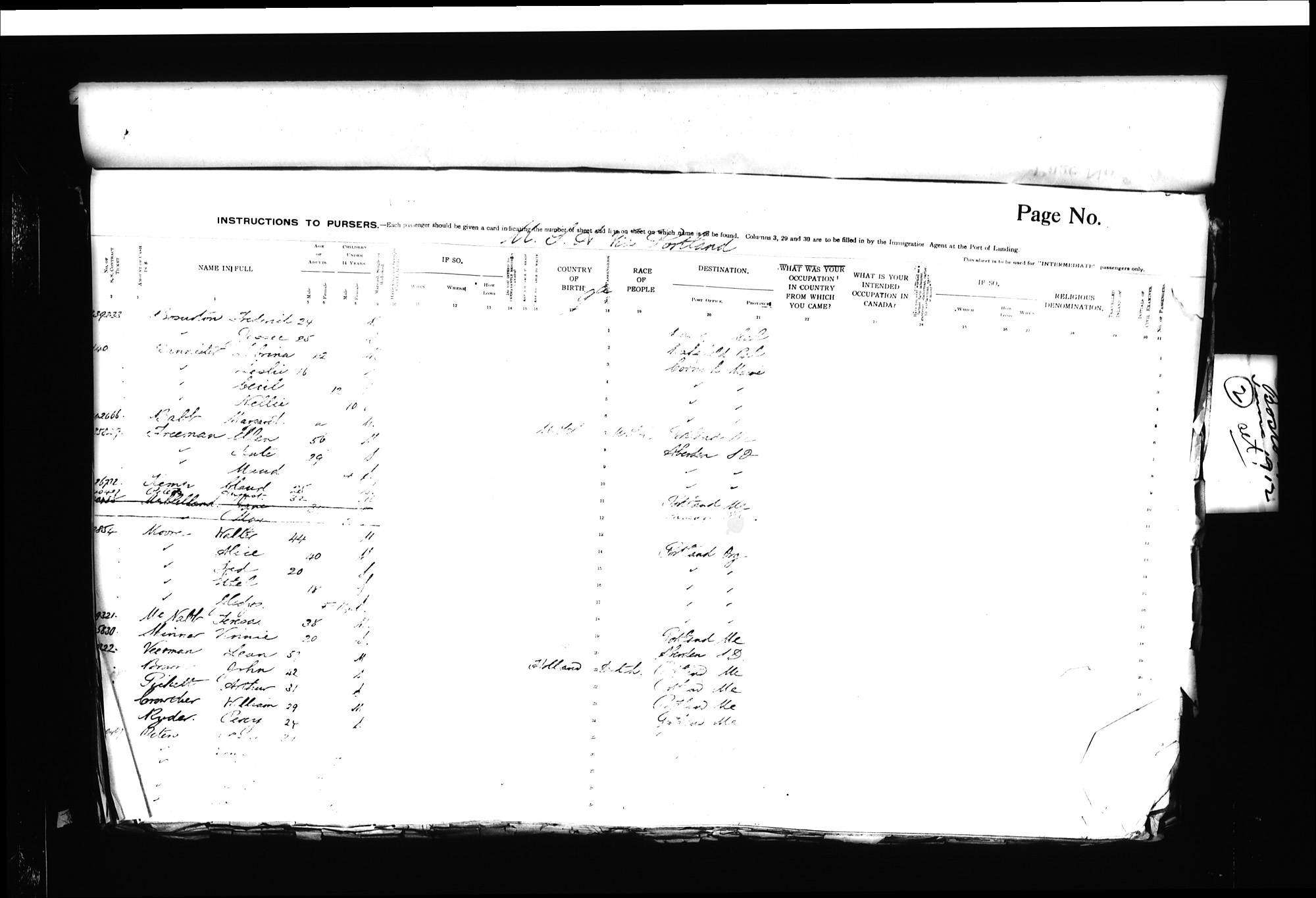 Digitized page of Passenger Lists for Image No.: CANIMM1913PLIST_0000406960-00155