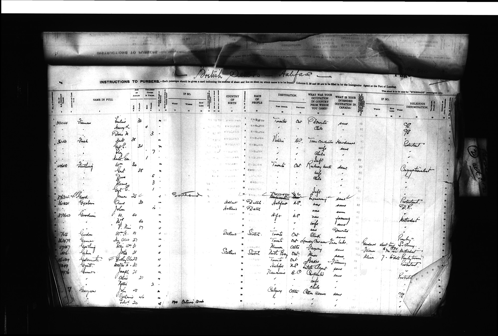 Digitized page of Passenger Lists for Image No.: CANIMM1913PLIST_0000406960-00161