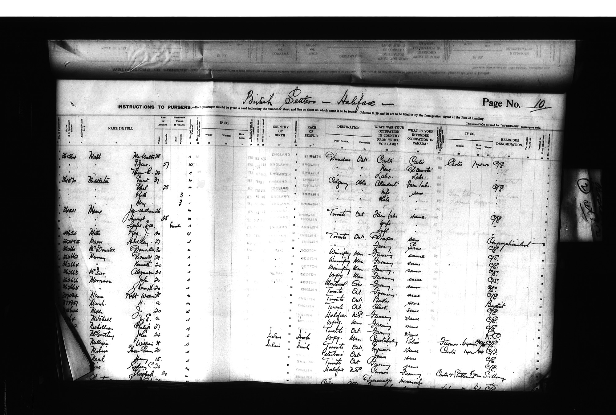 Digitized page of Passenger Lists for Image No.: CANIMM1913PLIST_0000406960-00165