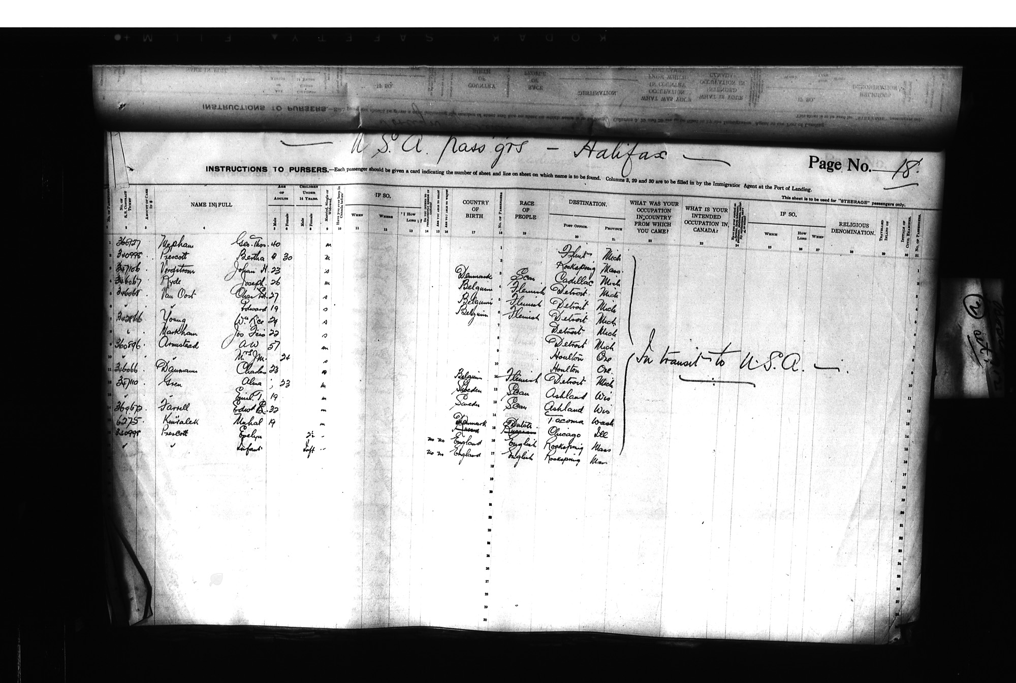 Digitized page of Passenger Lists for Image No.: CANIMM1913PLIST_0000406960-00173