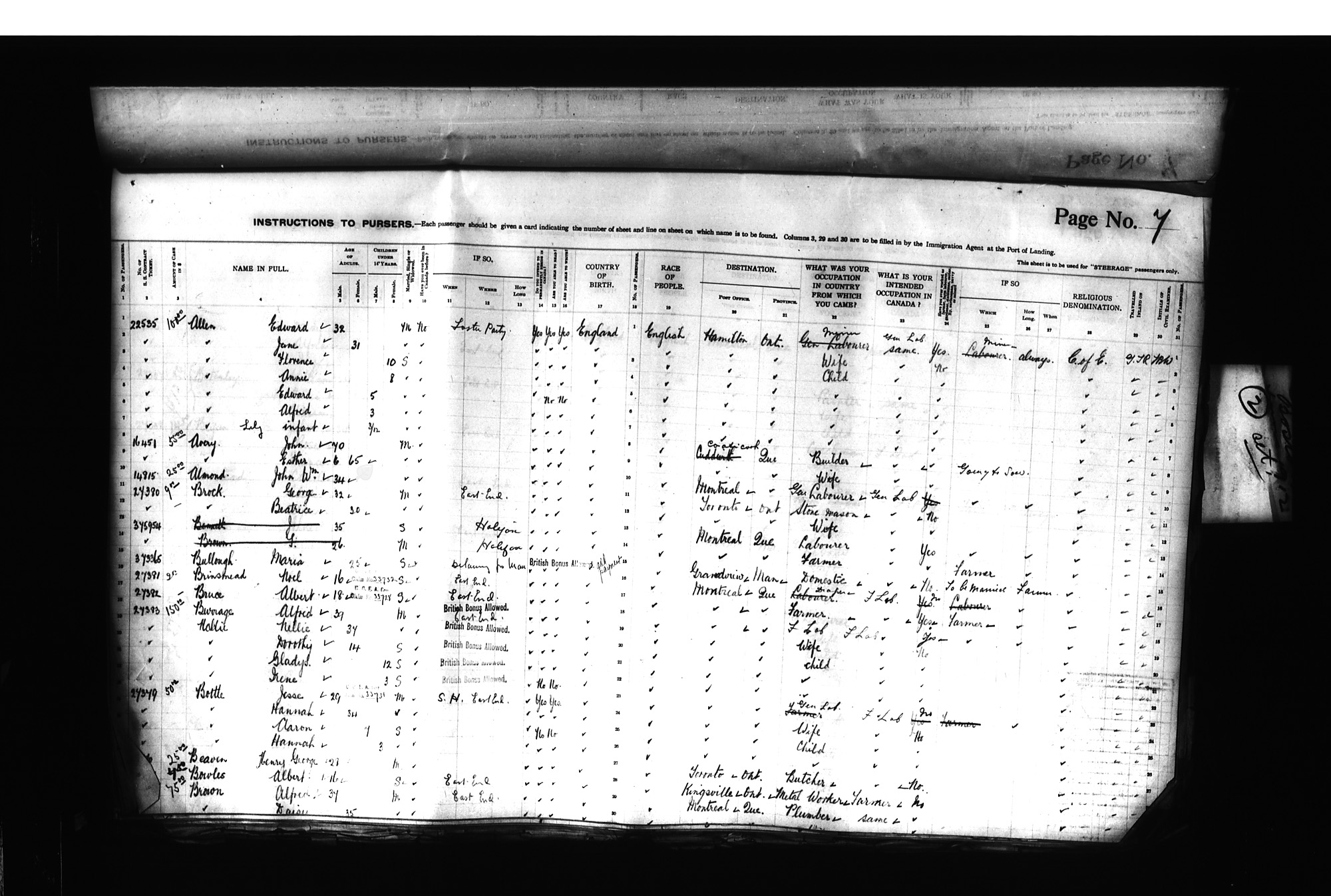 Digitized page of Passenger Lists for Image No.: CANIMM1913PLIST_0000406960-00218