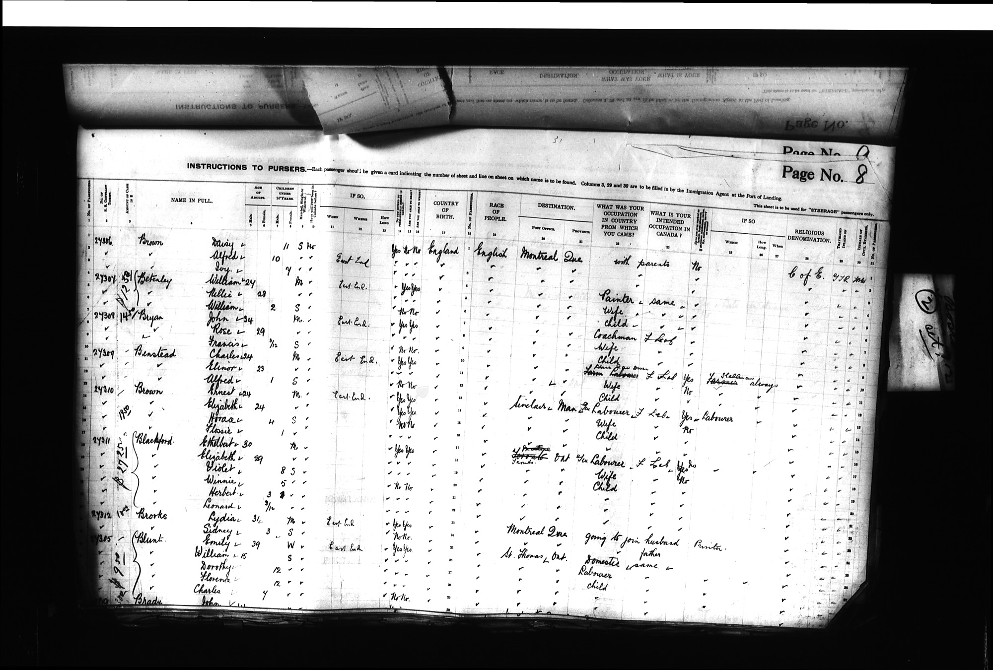 Digitized page of Passenger Lists for Image No.: CANIMM1913PLIST_0000406960-00219