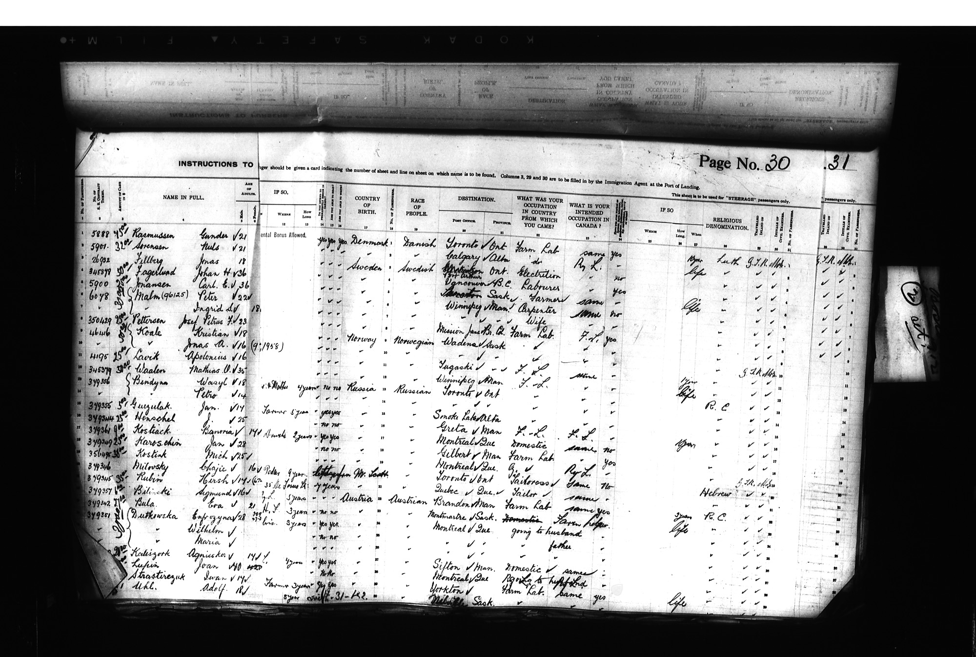 Digitized page of Passenger Lists for Image No.: CANIMM1913PLIST_0000406960-00244