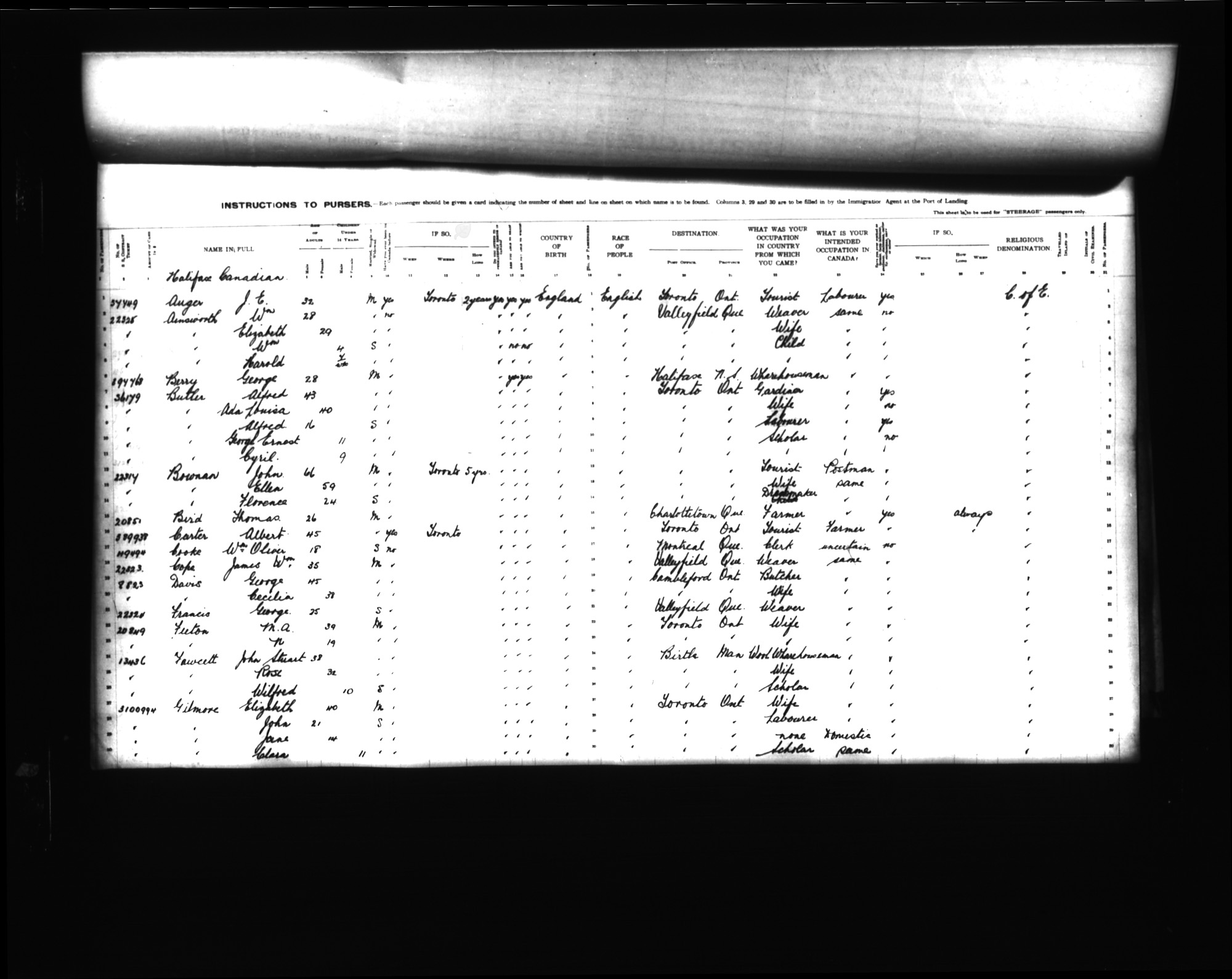 Digitized page of Passenger Lists for Image No.: CANIMM1913PLIST_0000406960-00585