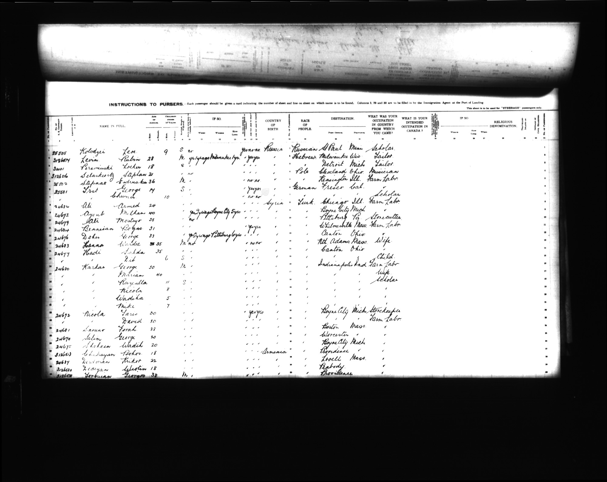 Digitized page of Passenger Lists for Image No.: CANIMM1913PLIST_0000406960-00594