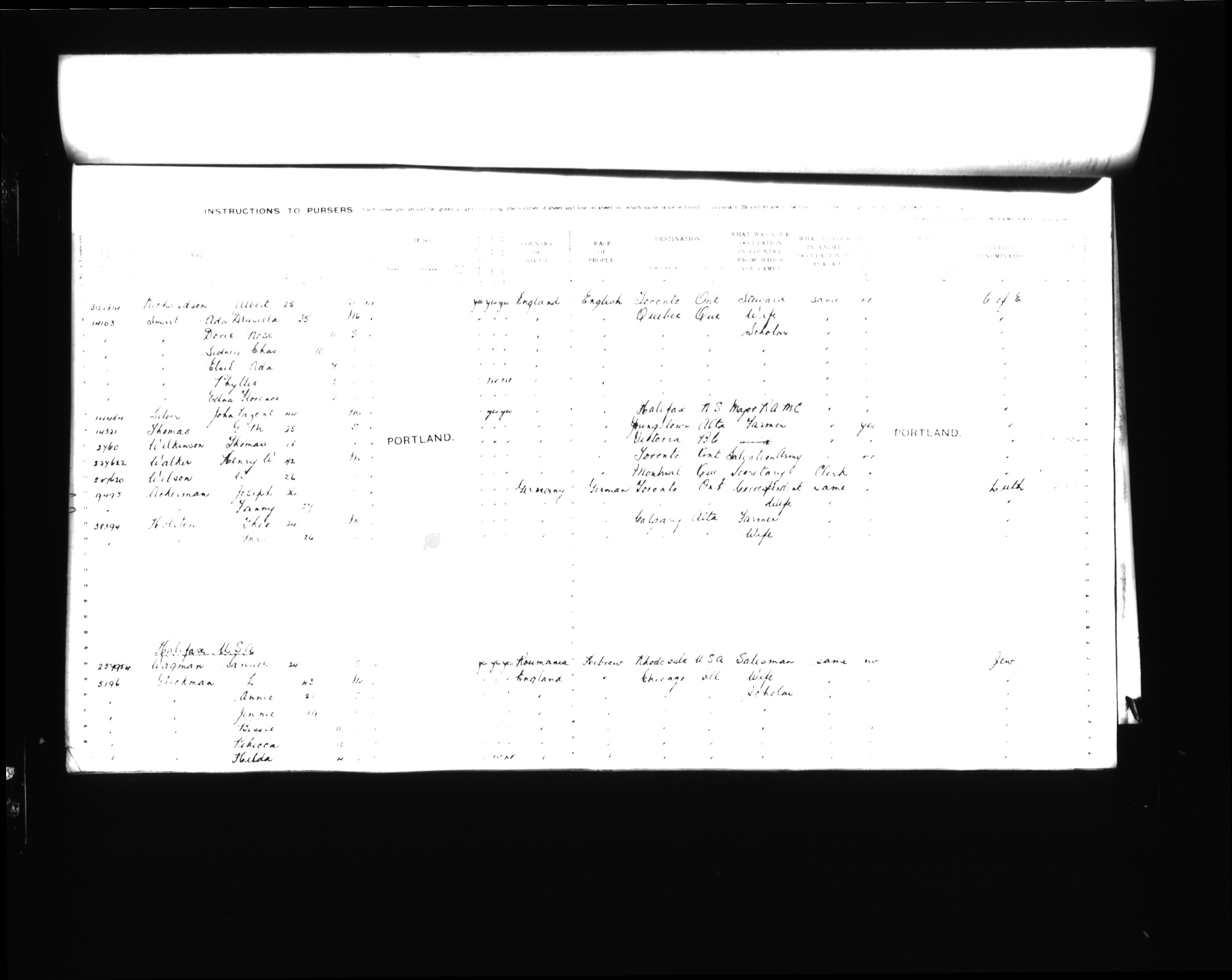 Digitized page of Passenger Lists for Image No.: CANIMM1913PLIST_0000406960-00597