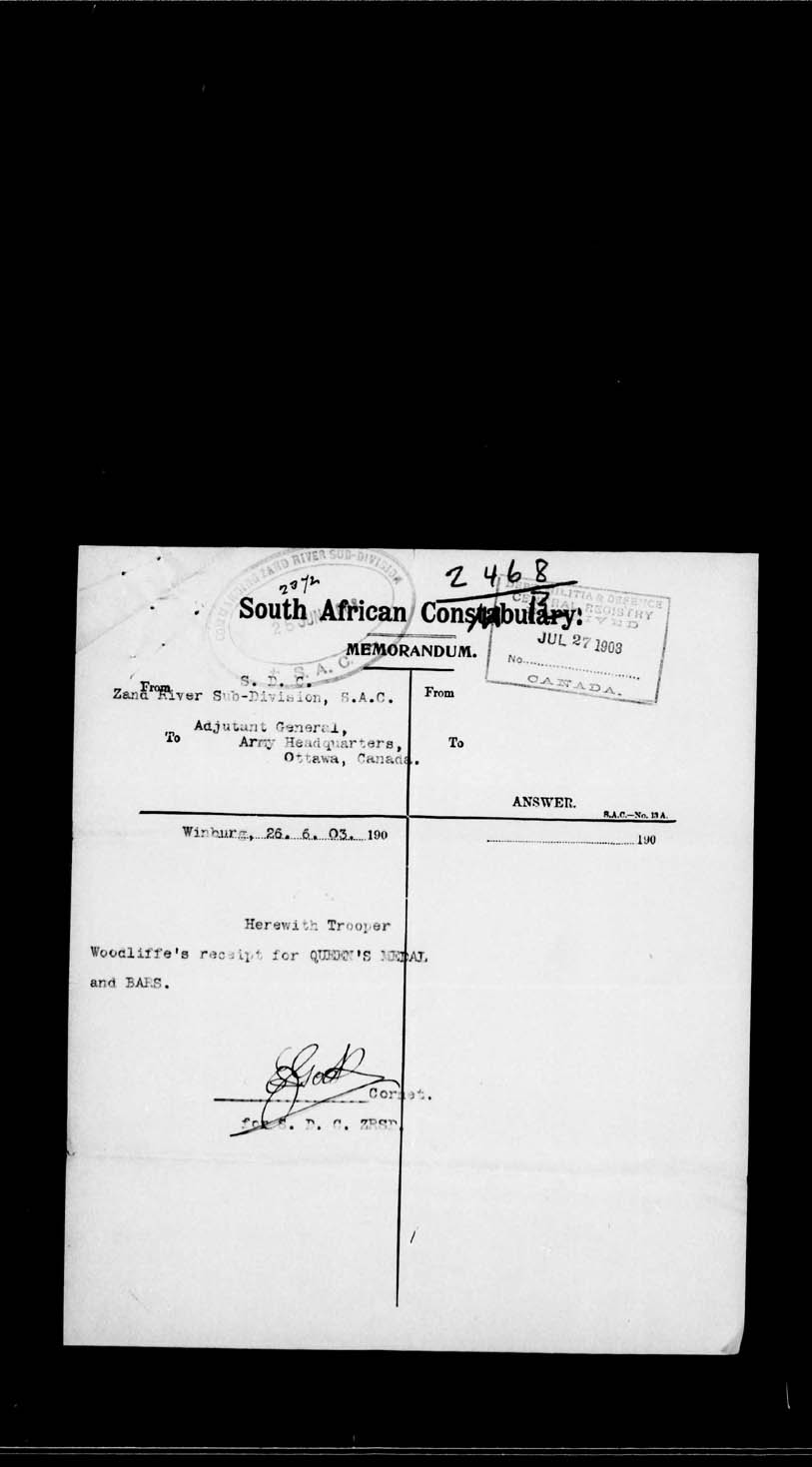 Digitized page of Boer War for Image No.: e002209621