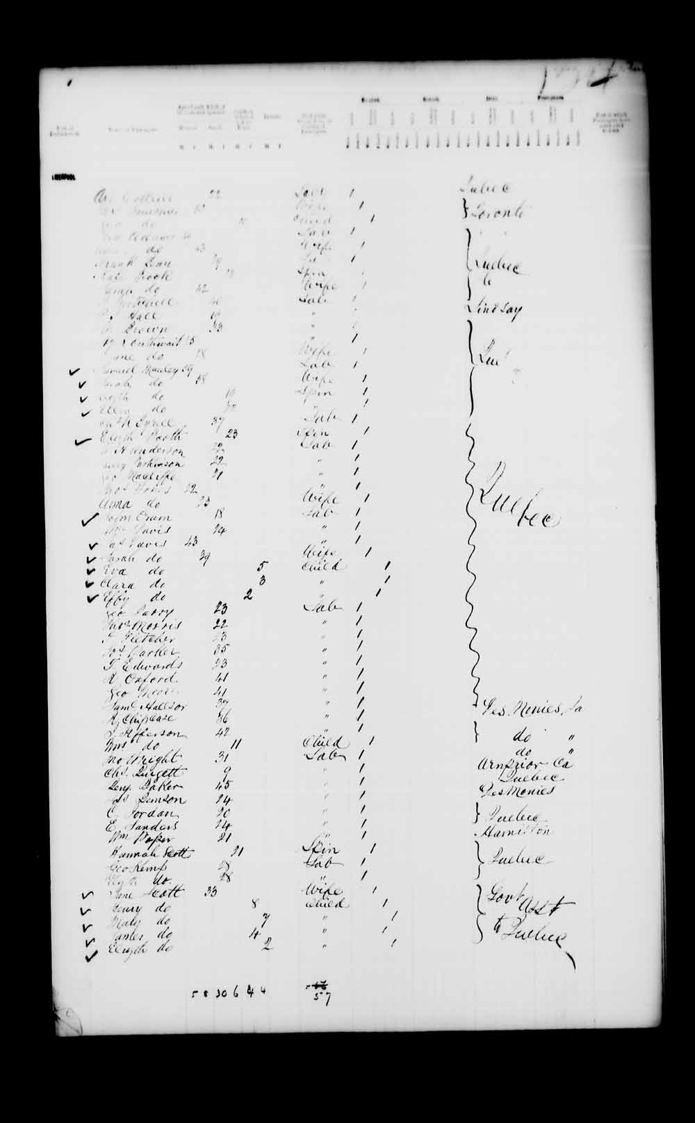 Digitized page of Passenger Lists for Image No.: e003541213
