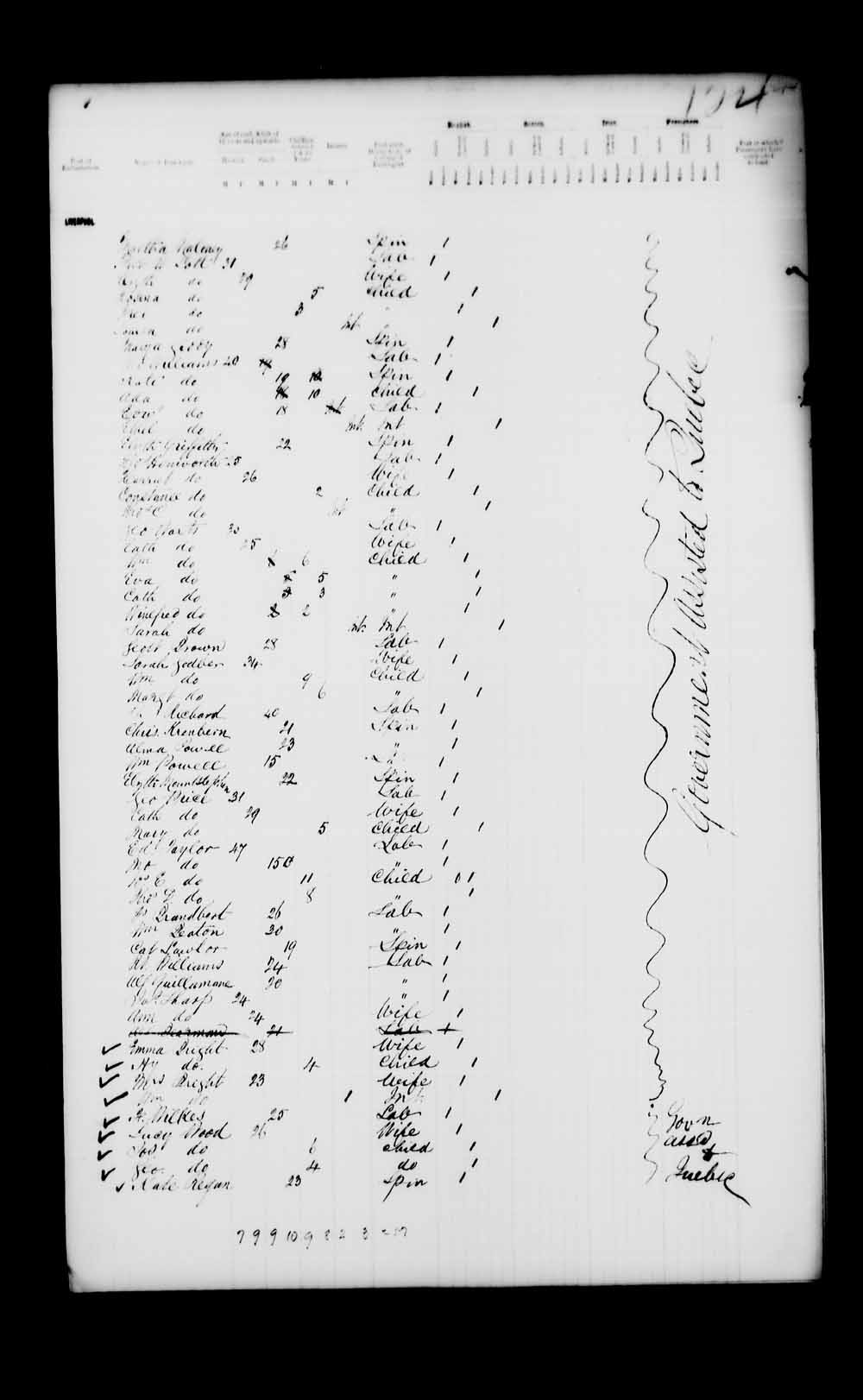 Digitized page of Passenger Lists for Image No.: e003541214