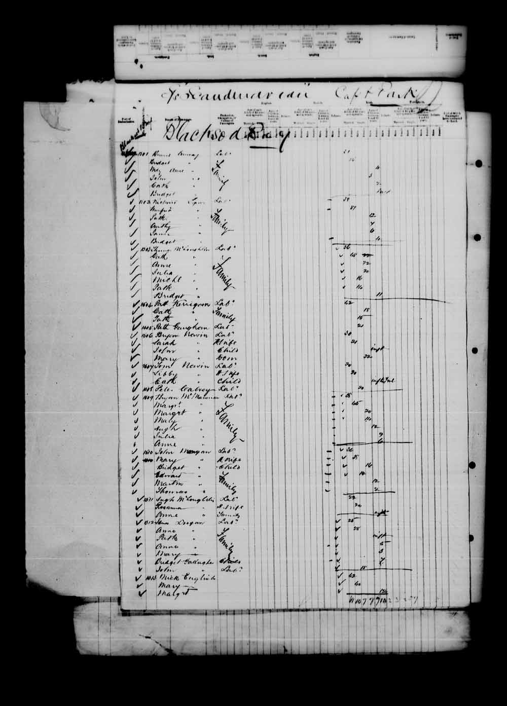 Digitized page of Passenger Lists for Image No.: e003542678