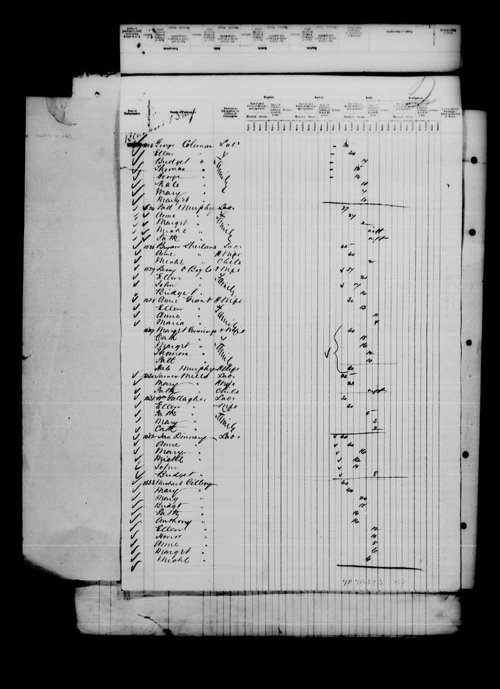 Digitized page of Passenger Lists for Image No.: e003542680