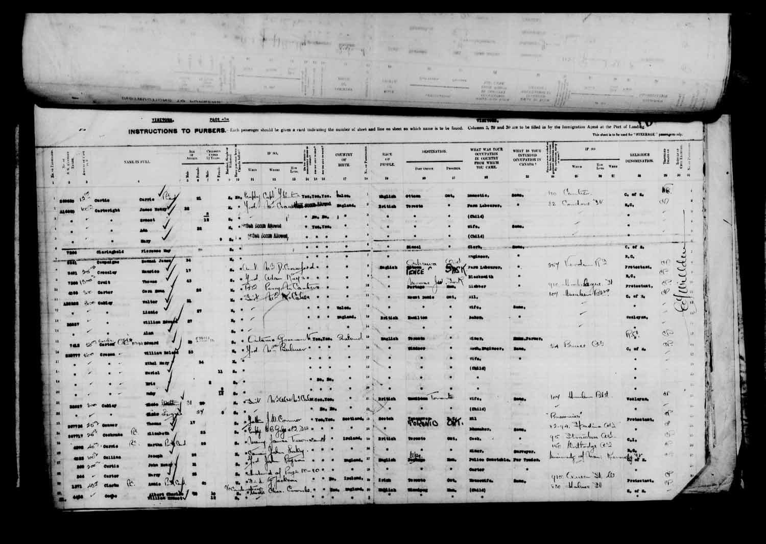 Digitized page of Passenger Lists for Image No.: e003610645