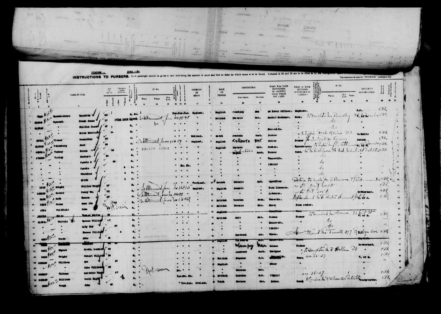 Digitized page of Passenger Lists for Image No.: e003610663