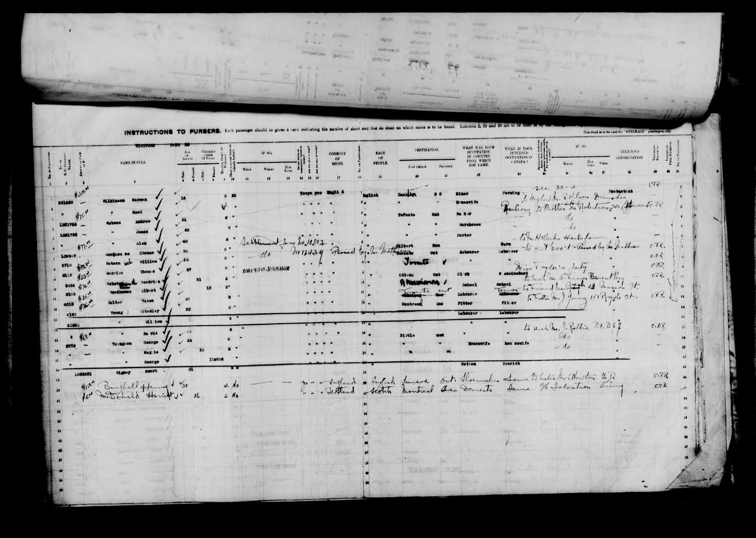 Digitized page of Passenger Lists for Image No.: e003610665