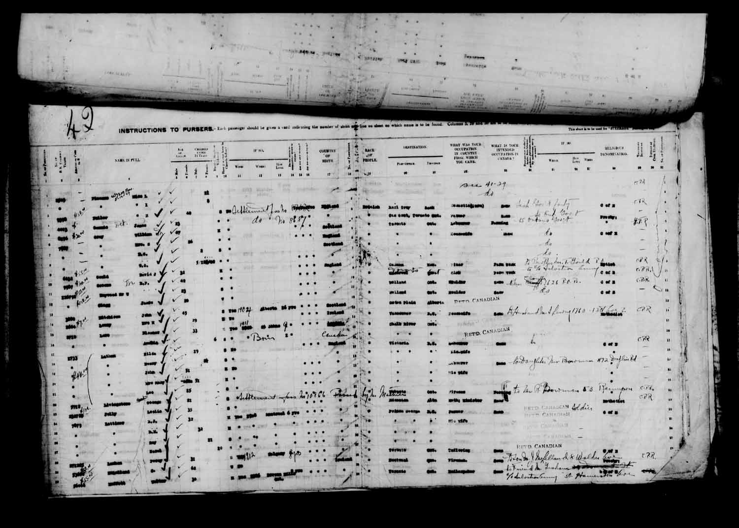 Digitized page of Passenger Lists for Image No.: e003610669