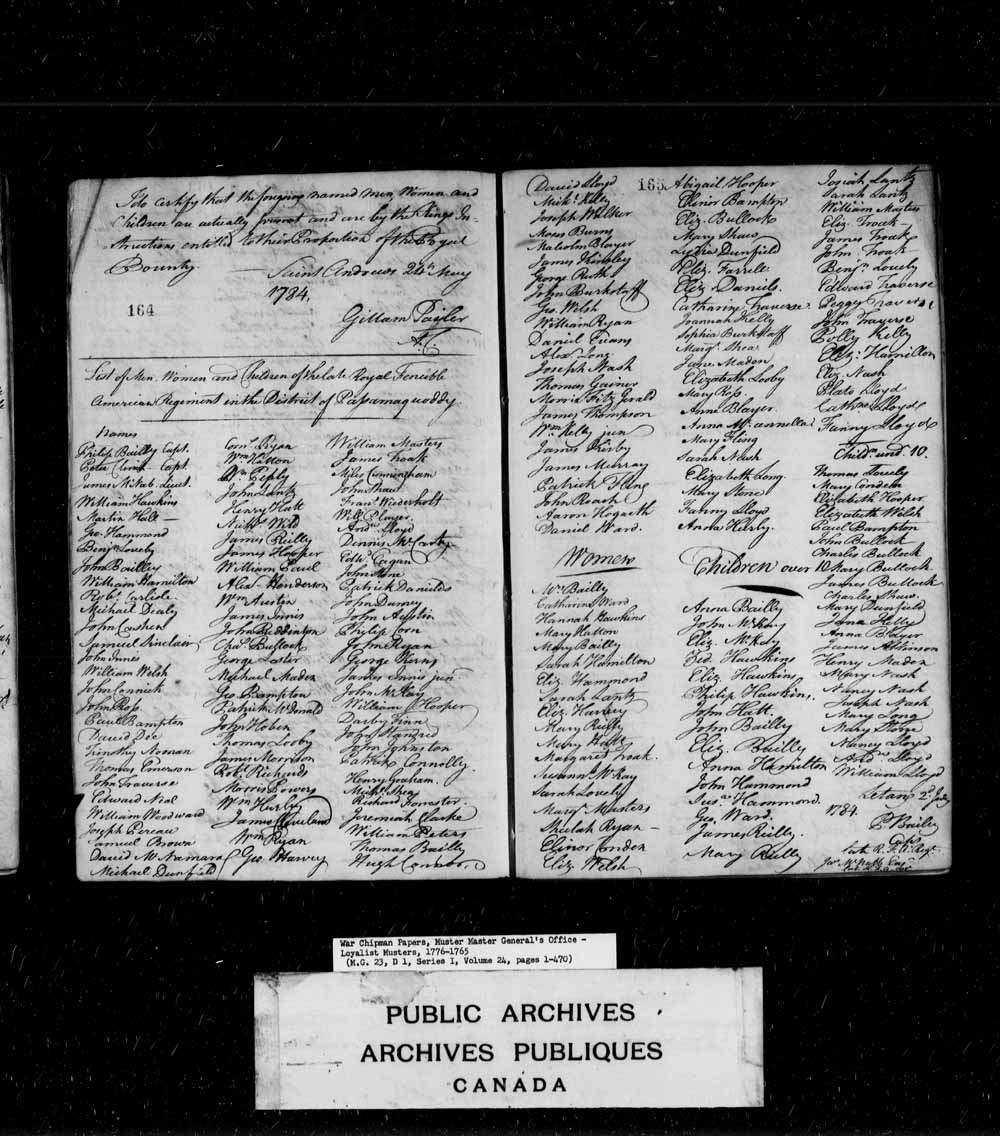 Digitized page of Ward Chipman, Muster Master’s Office for Image No.: e003636807