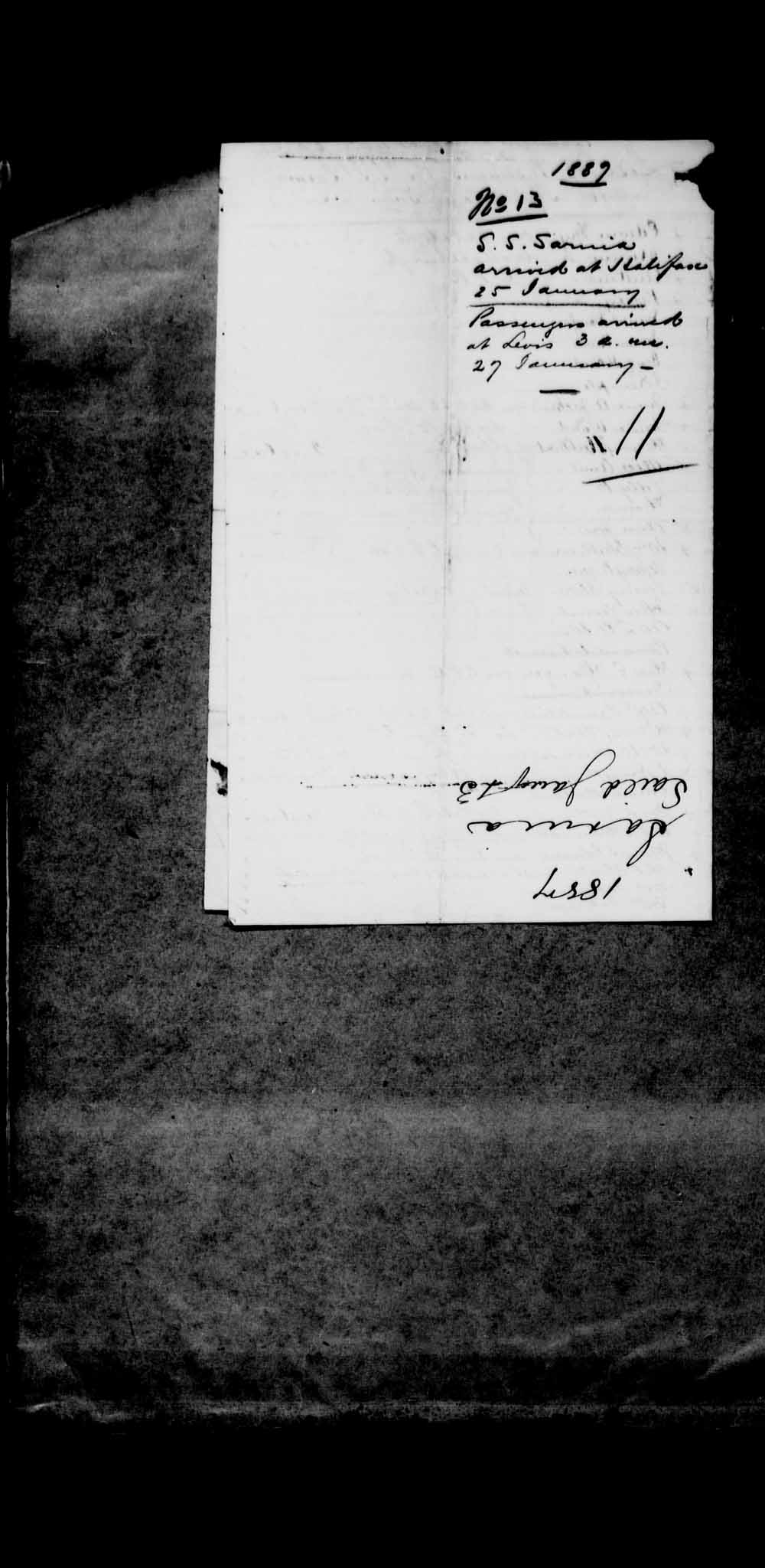 Digitized page of Passenger Lists for Image No.: e003675219