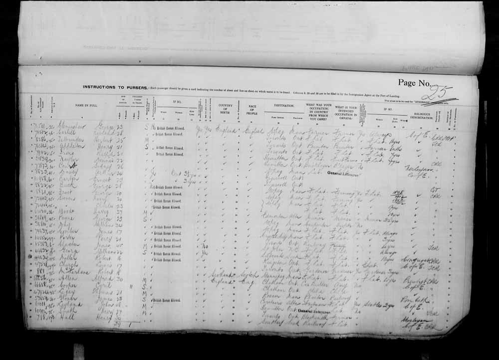 Digitized page of Passenger Lists for Image No.: e006071077