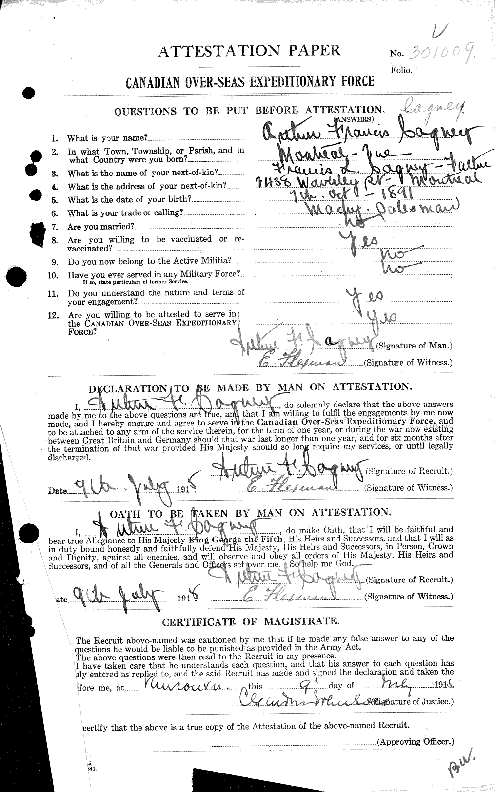 Personnel Records of the First World War - CEF 000216a