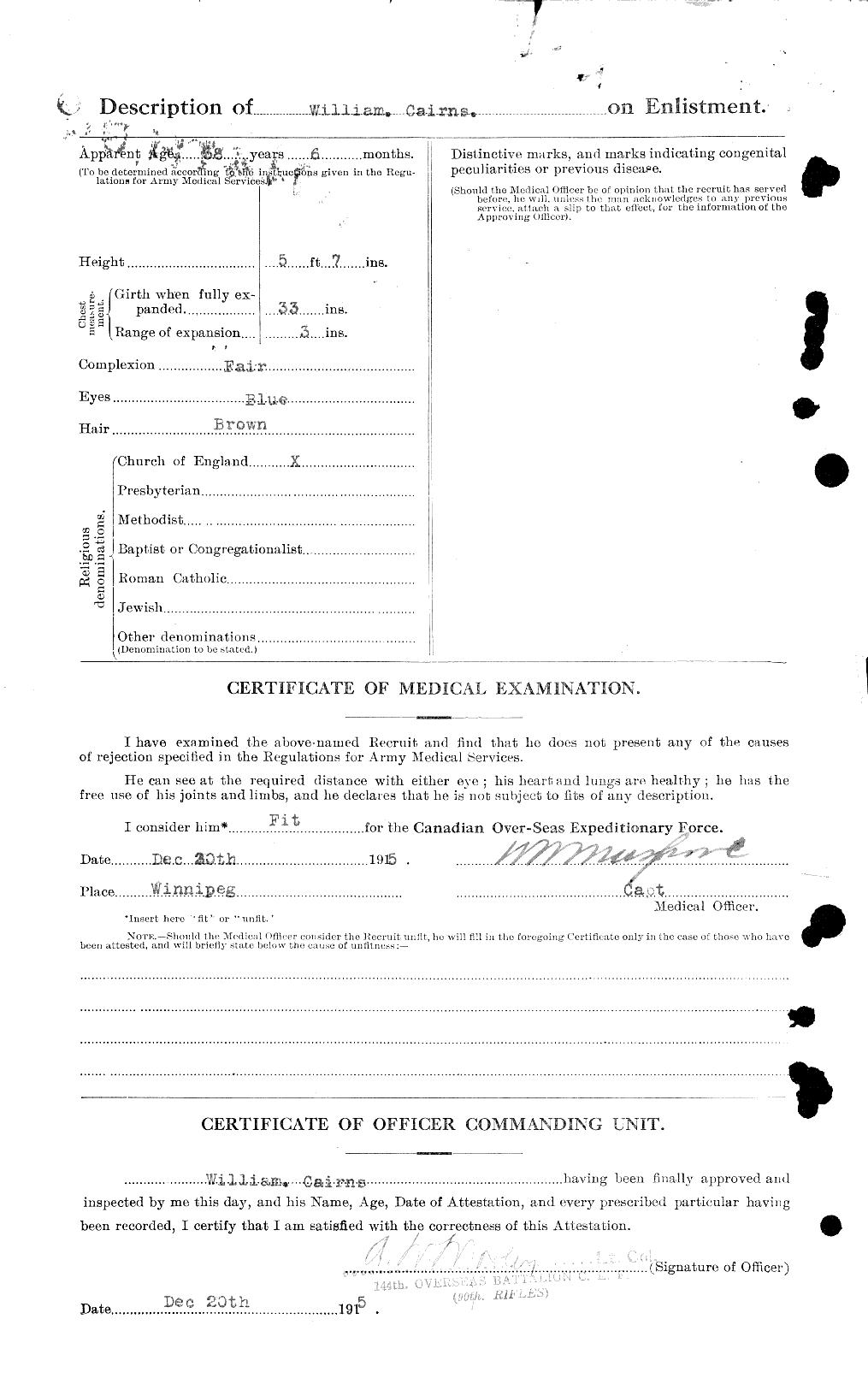 Personnel Records of the First World War - CEF 000539b