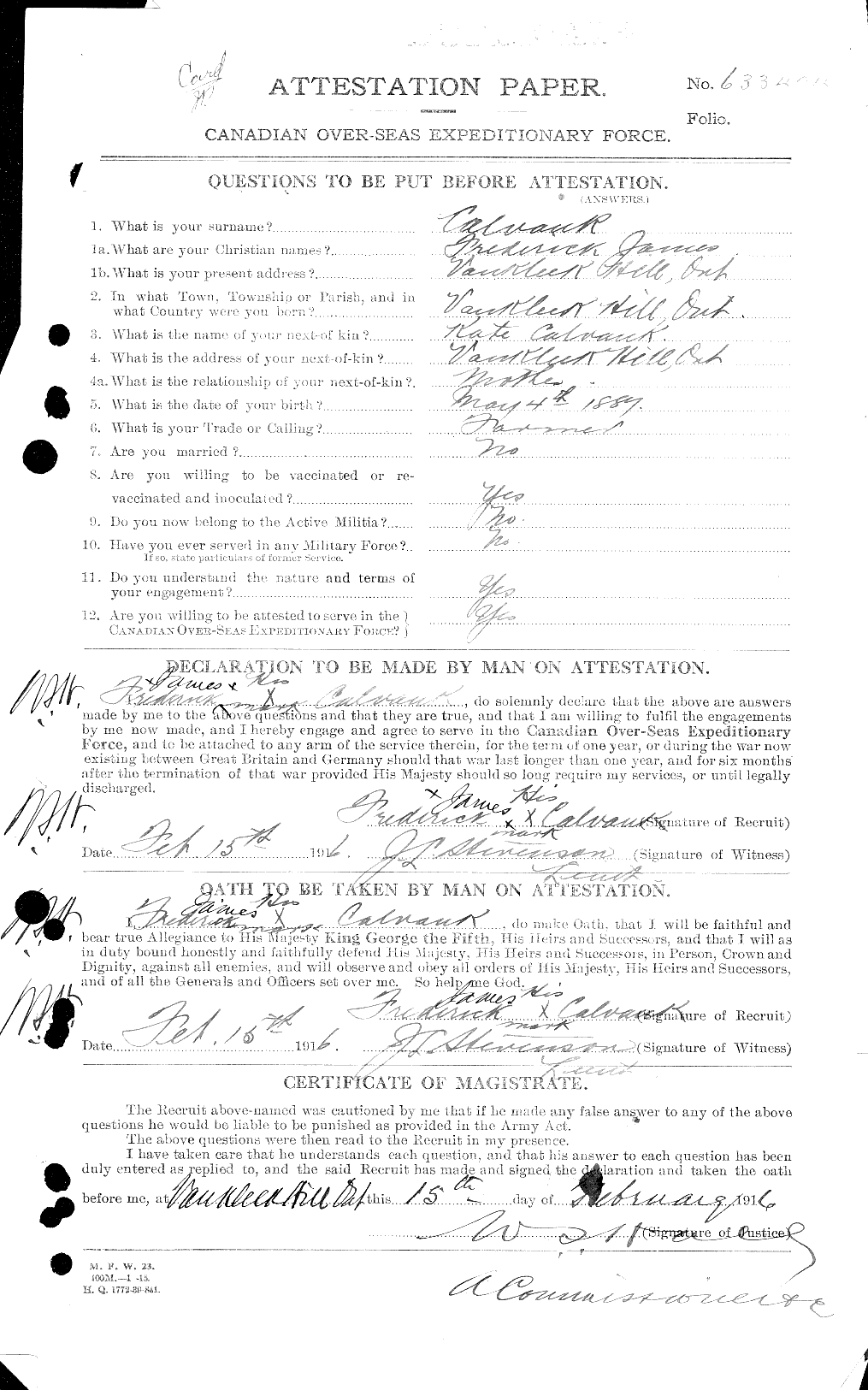 Personnel Records of the First World War - CEF 001367a