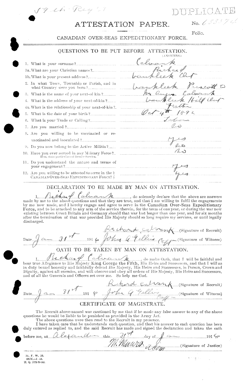 Personnel Records of the First World War - CEF 001368a