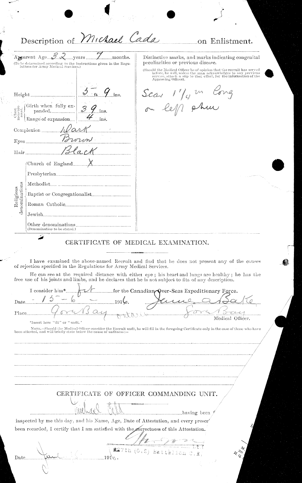 Personnel Records of the First World War - CEF 001495b