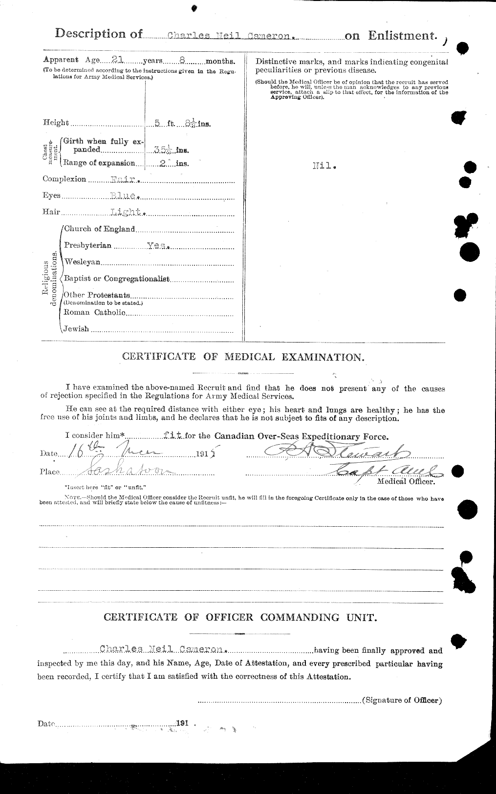 Personnel Records of the First World War - CEF 002616b