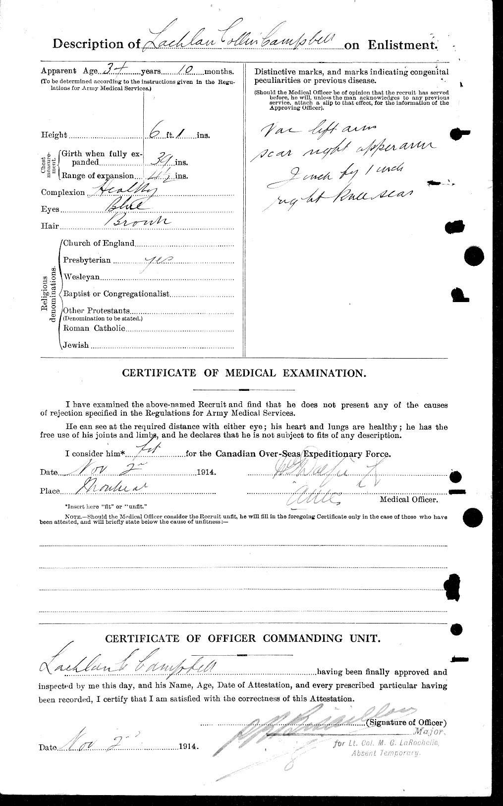 Dossiers du Personnel de la Première Guerre mondiale - CEC 002776b