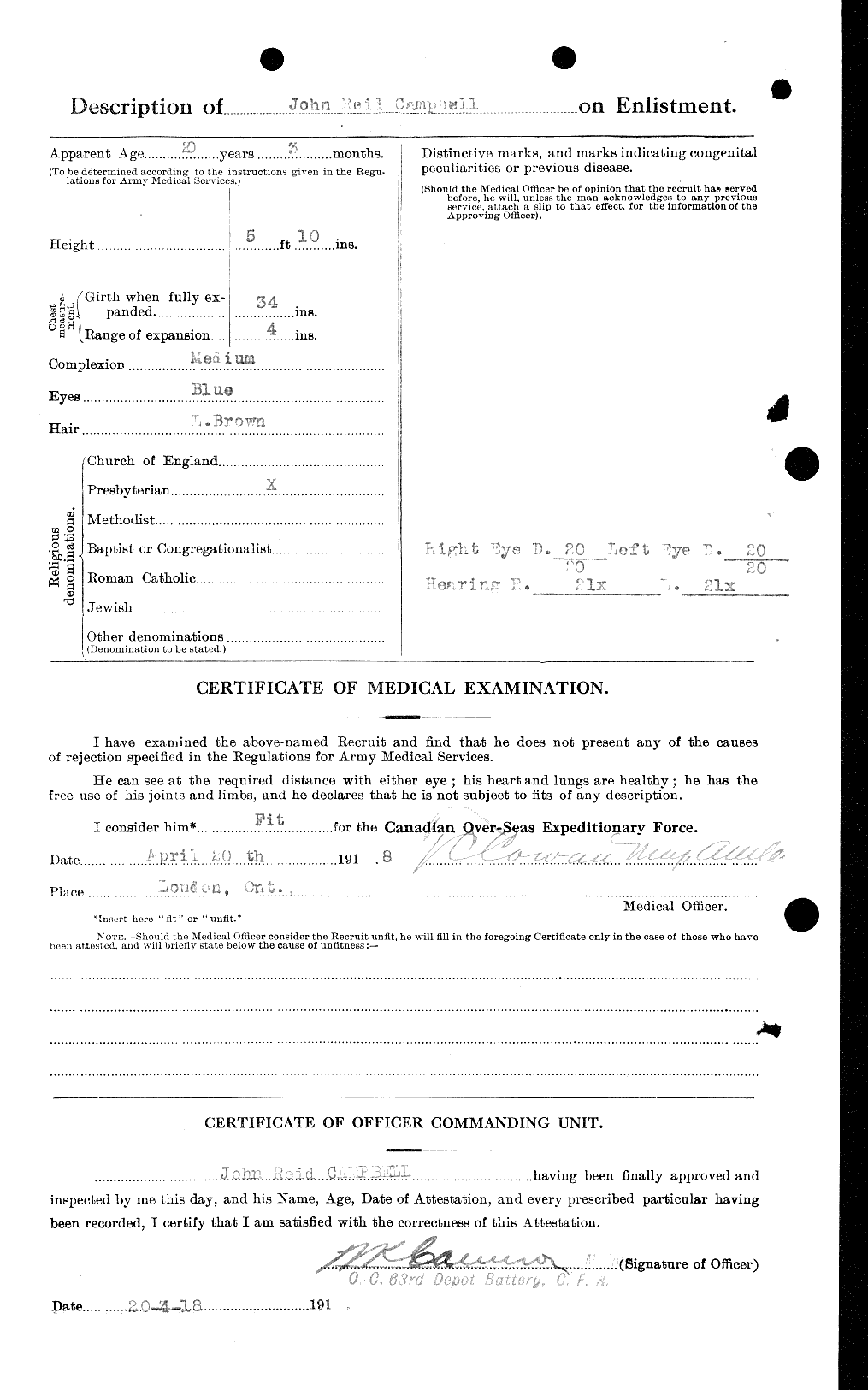 Personnel Records of the First World War - CEF 003775b