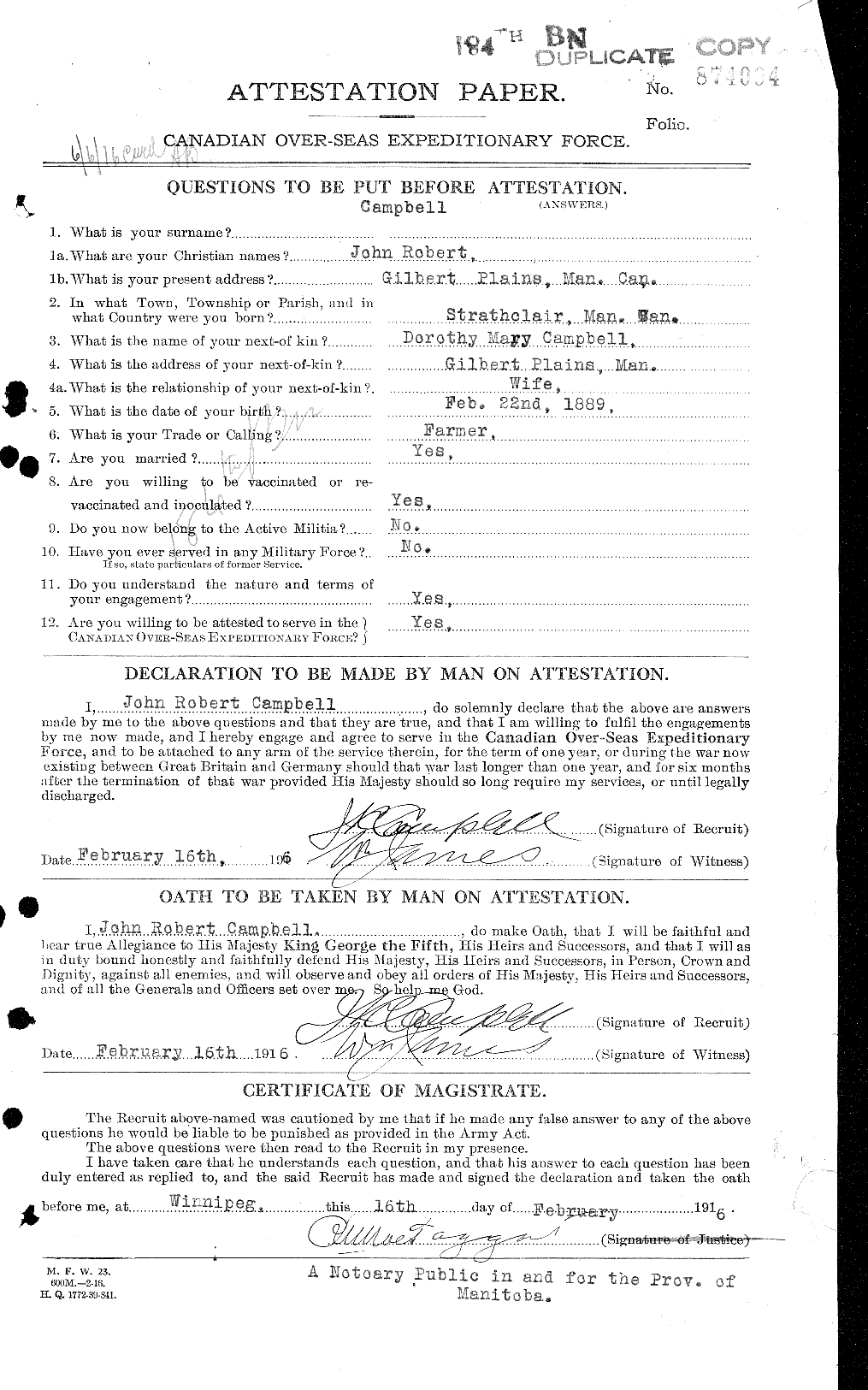 Personnel Records of the First World War - CEF 003779a