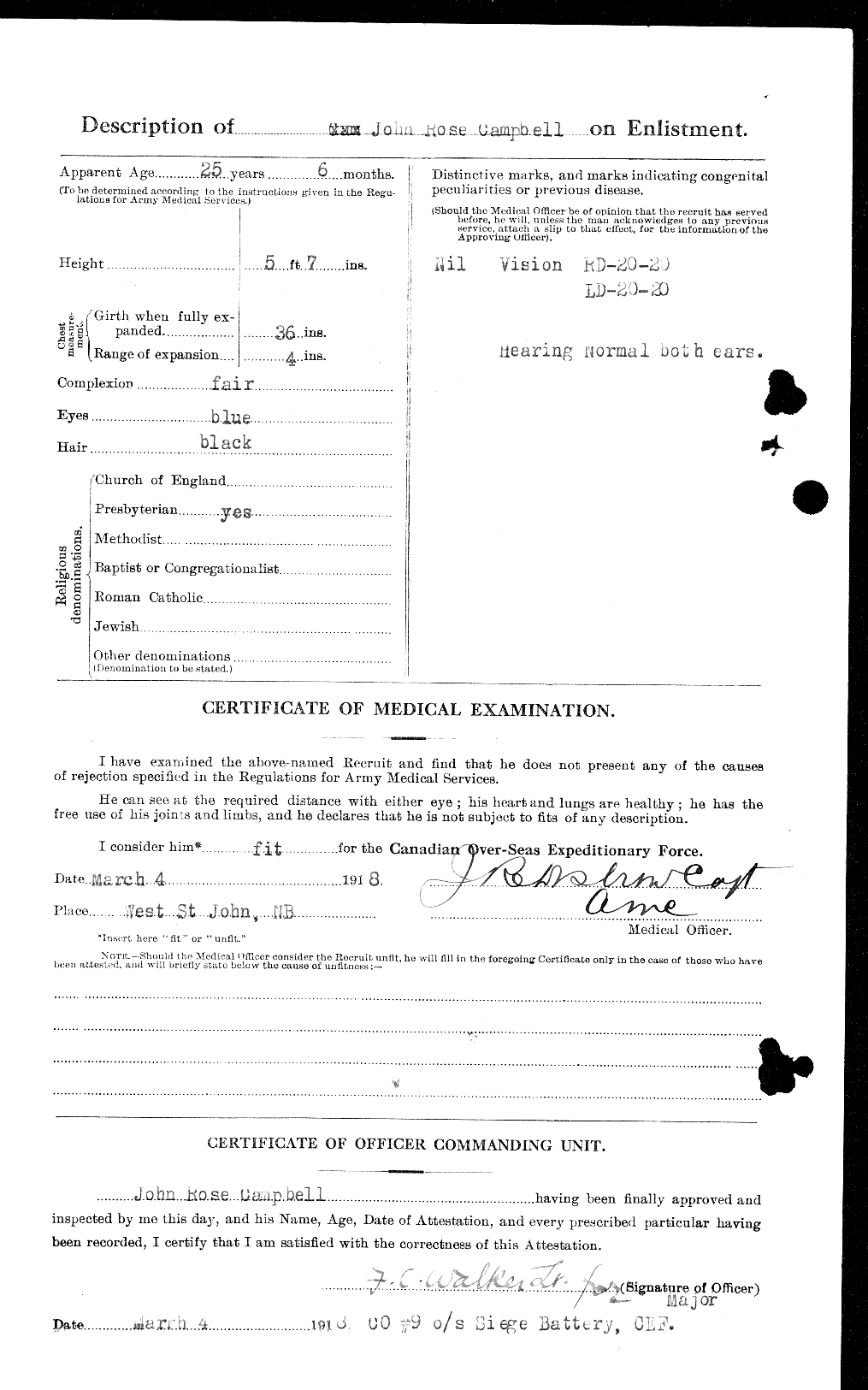 Personnel Records of the First World War - CEF 003783b