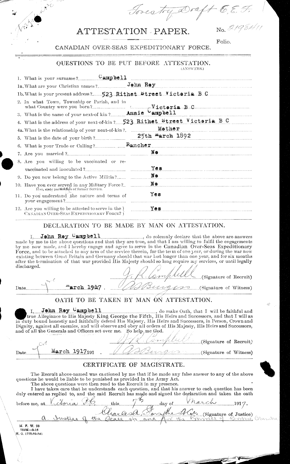Personnel Records of the First World War - CEF 003786a