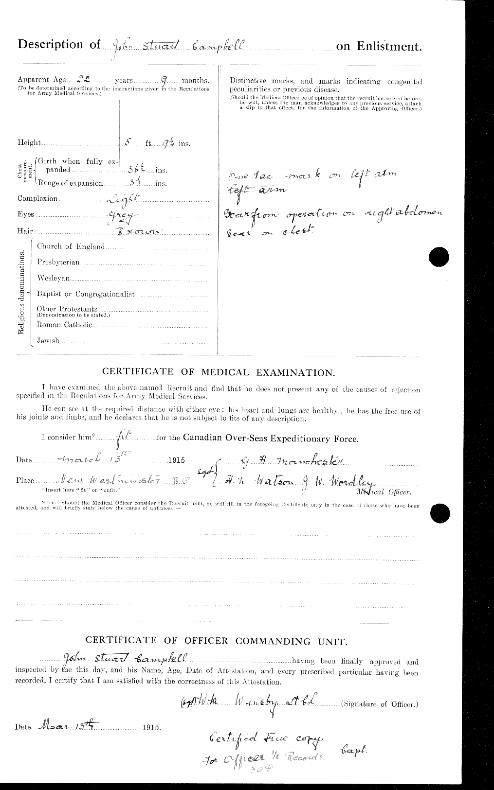 Personnel Records of the First World War - CEF 003793b