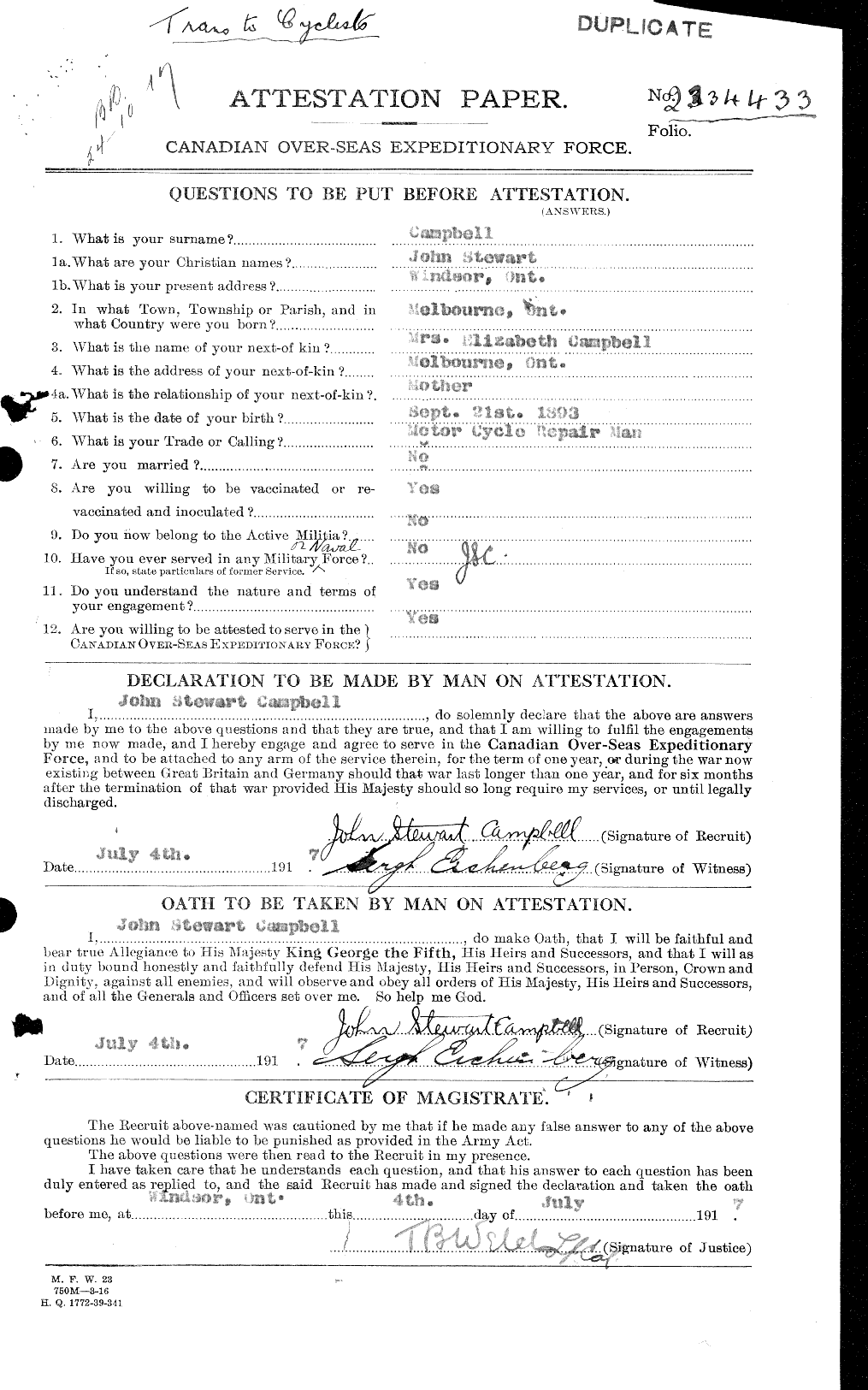 Personnel Records of the First World War - CEF 003794a