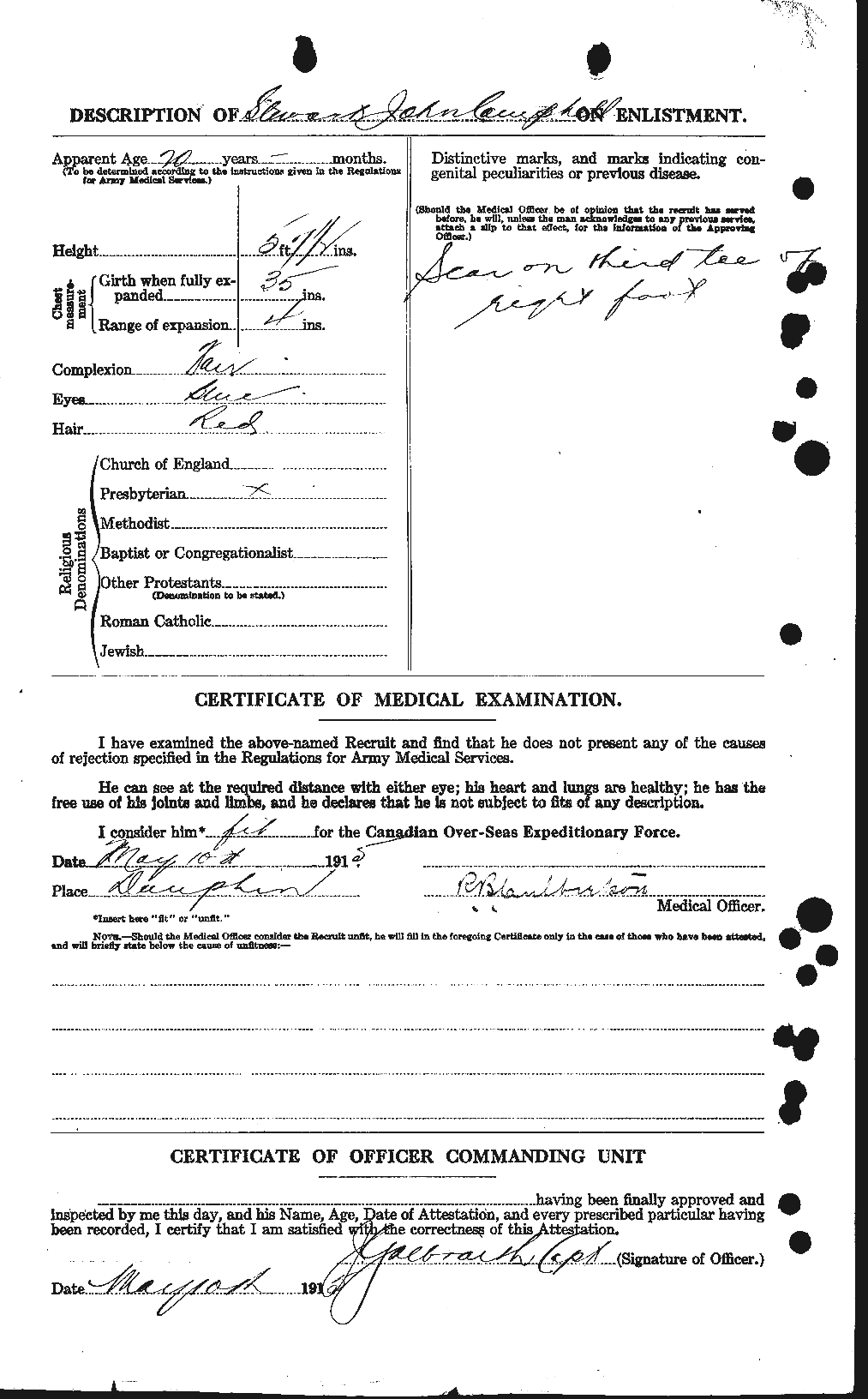Personnel Records of the First World War - CEF 003993b