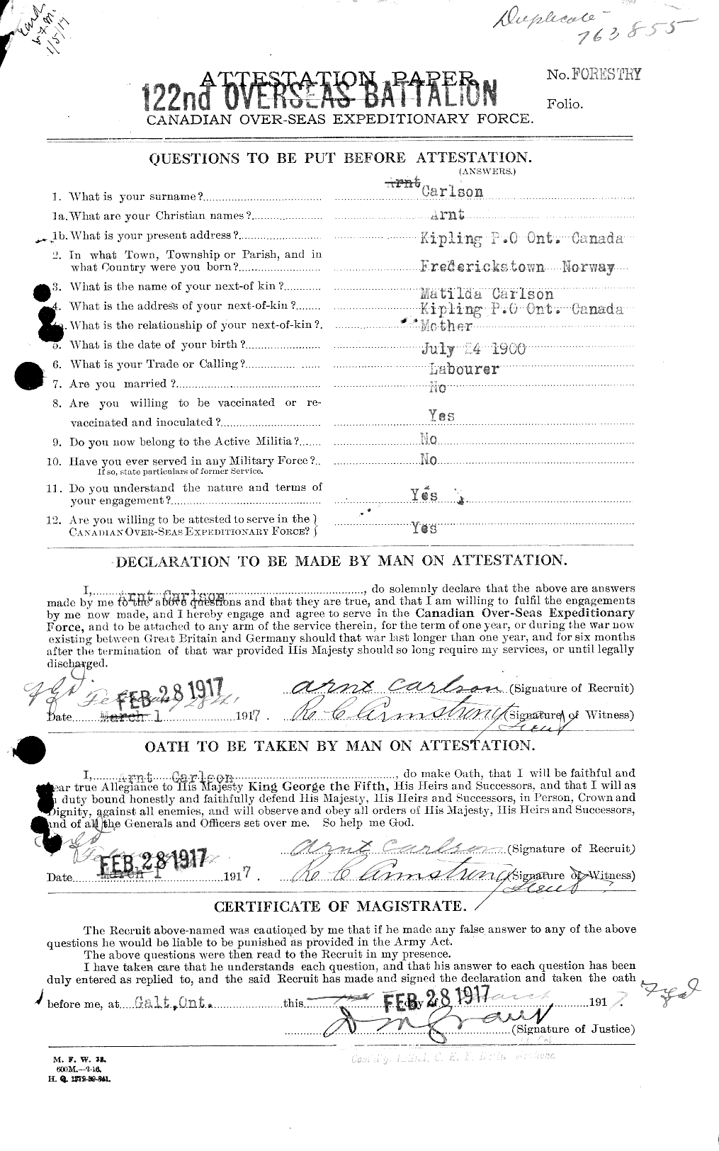 Personnel Records of the First World War - CEF 004481a