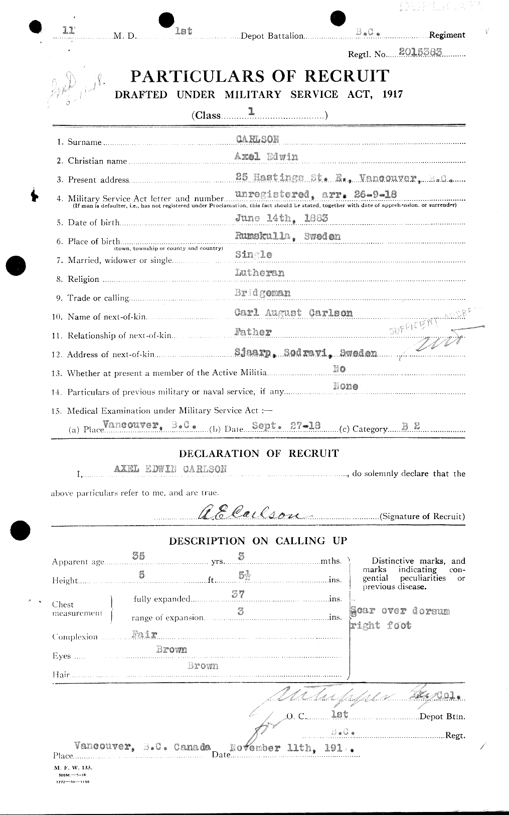 Personnel Records of the First World War - CEF 004488a