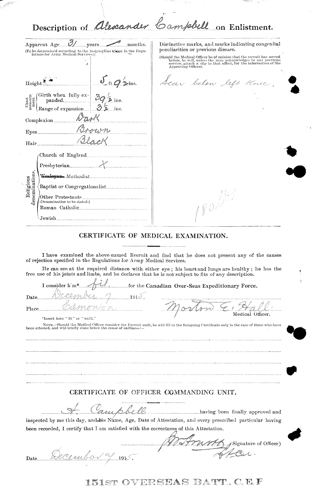 Dossiers du Personnel de la Première Guerre mondiale - CEC 004903b