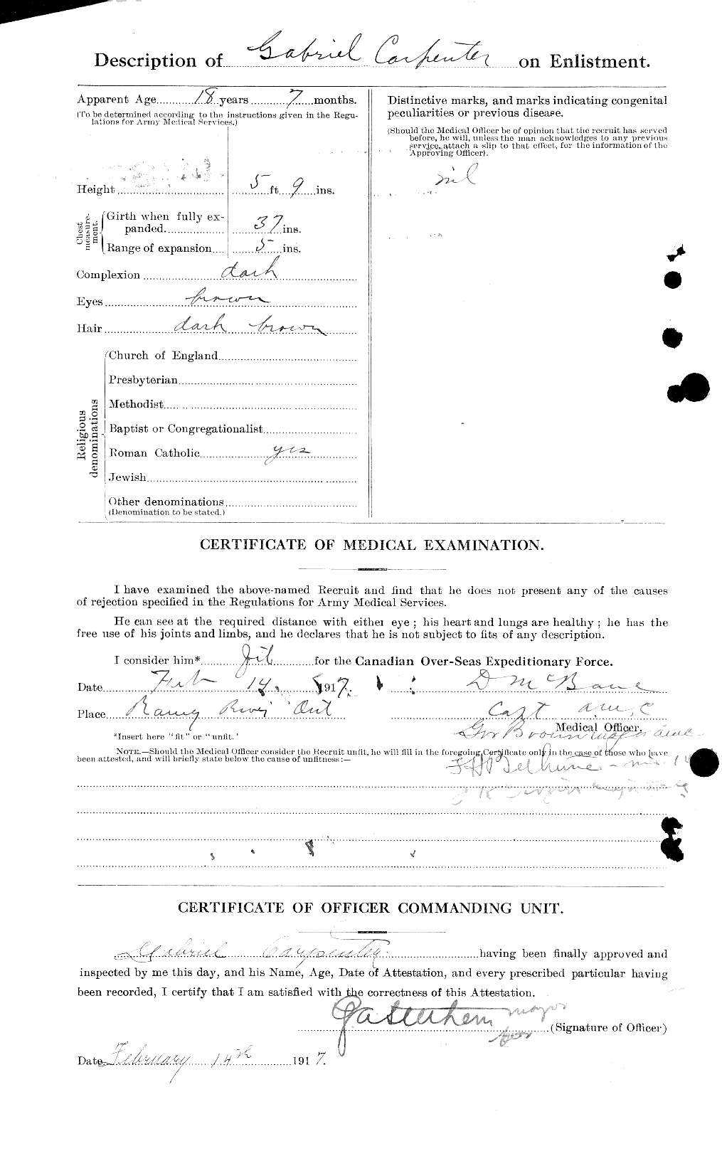 Personnel Records of the First World War - CEF 005258b